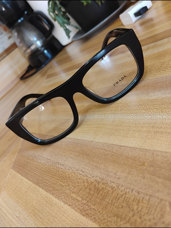 Prada Accessories - Prada Black Oversized Square Eyeglasses